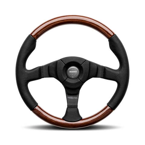 Dark Fighter Wood Steering Wheel