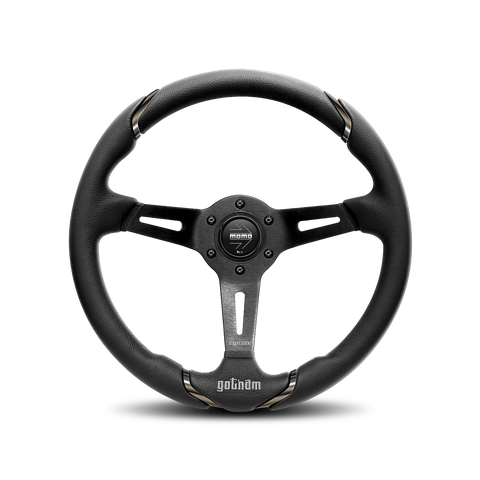 Gotham Steering Wheel - Black Leather