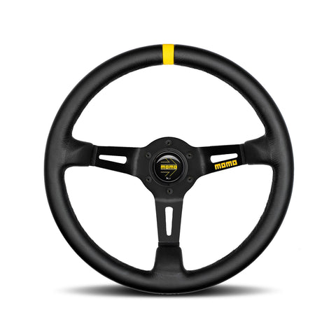 Mod.08 Steering Wheel - Leather, Black Spoke